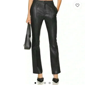 NEW LINE AND DOT reina vegan leather pant in black medium